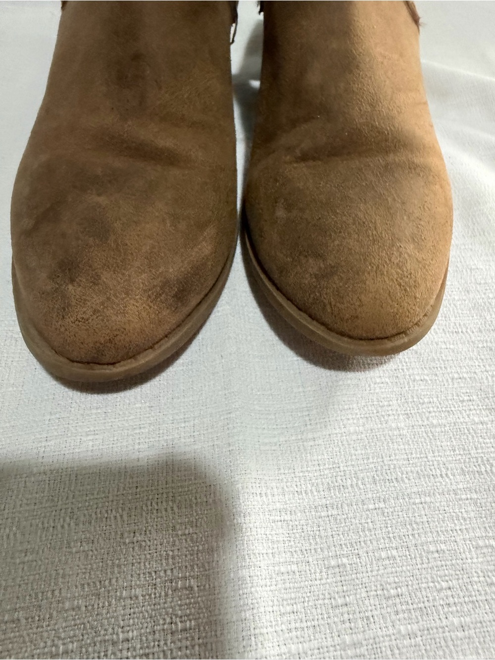 Suede Slip-On Ankle Booties in Chestnut Brown - Picture 5 of 8